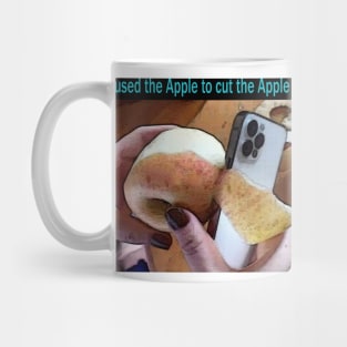 I used the Apple to cut the Apple #iPhones Mug